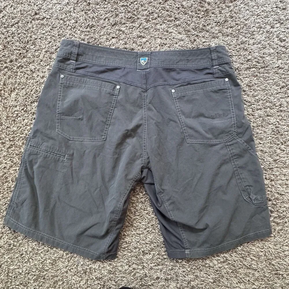 KUHL Radikl Shorts Mens 38 Gray Carbon Hybrid Stretch Outdoor Hiking Trail 5068